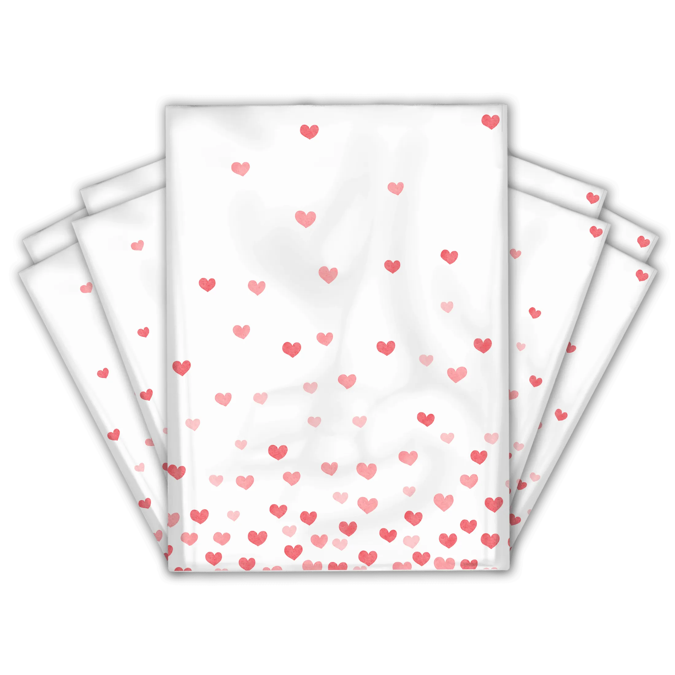 10x13 Fading Hearts Designer Poly Mailers Shipping Envelopes Premium Printed Bags