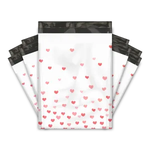 10x13 Fading Hearts Designer Poly Mailers Shipping Envelopes Premium Printed Bags