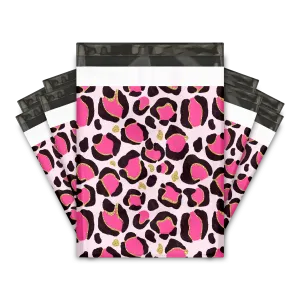 10x13 Pink Leopard Print Poly Mailers Shipping Envelopes Premium Printed Bags