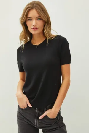 Black Ultra Soft Sweater Tee