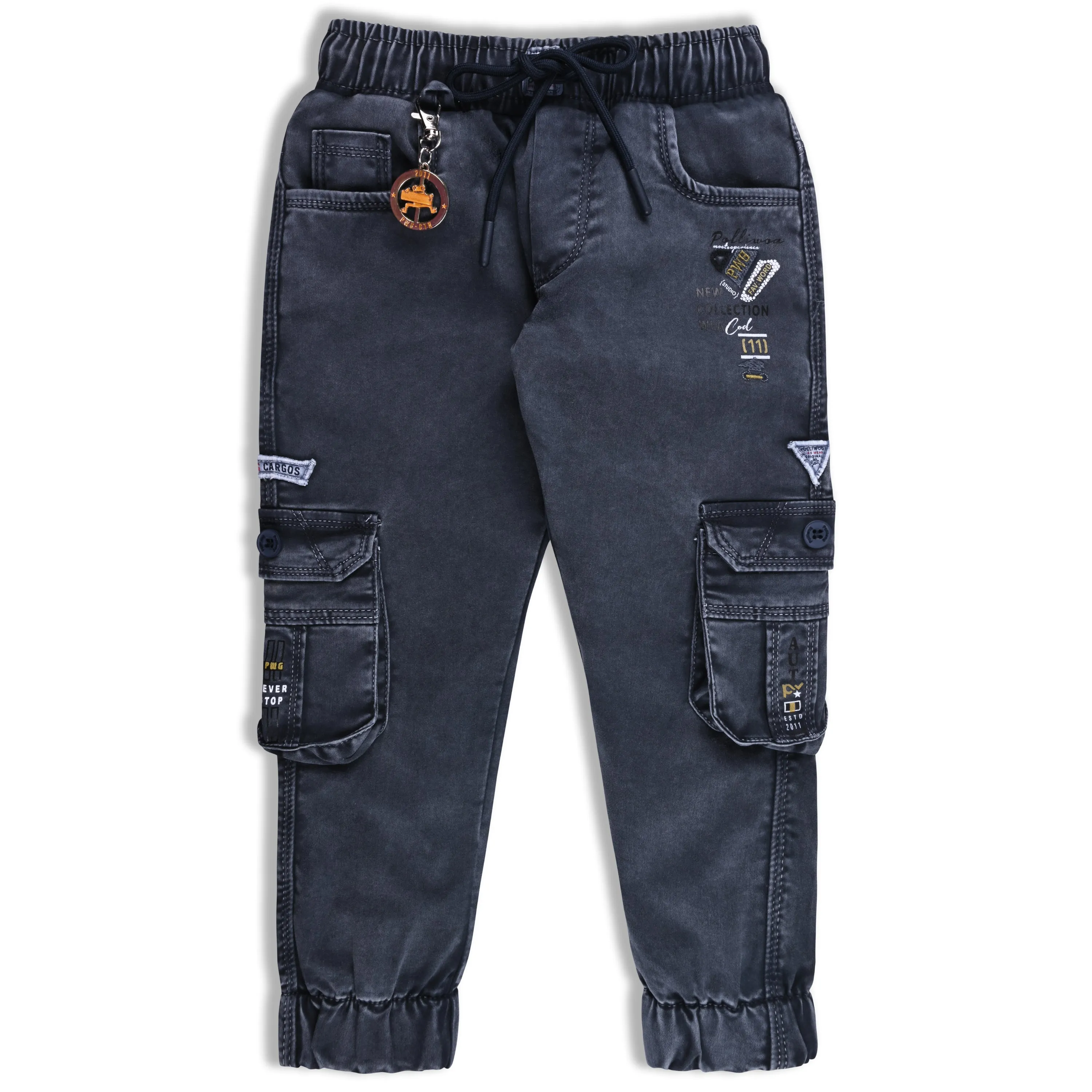 Boys Denim Printed Jogger Fit Jeans