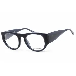 Calvin Klein Jeans Unisex Eyeglasses - Milky Navy Plastic Oval Frame | CKJ19510 405