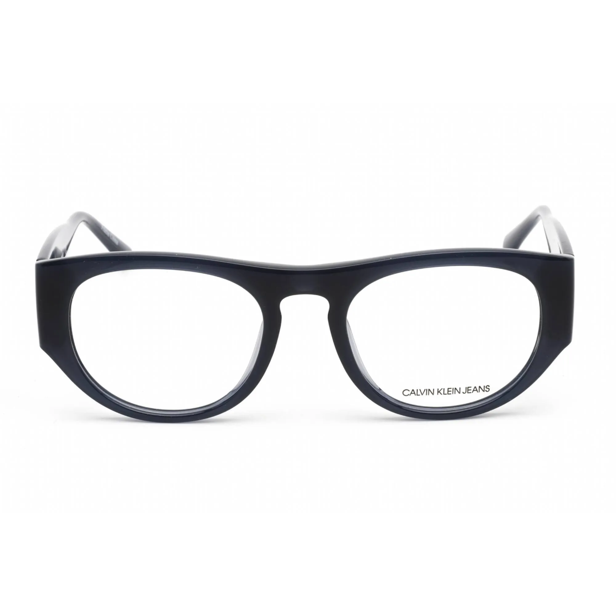 Calvin Klein Jeans Unisex Eyeglasses - Milky Navy Plastic Oval Frame | CKJ19510 405