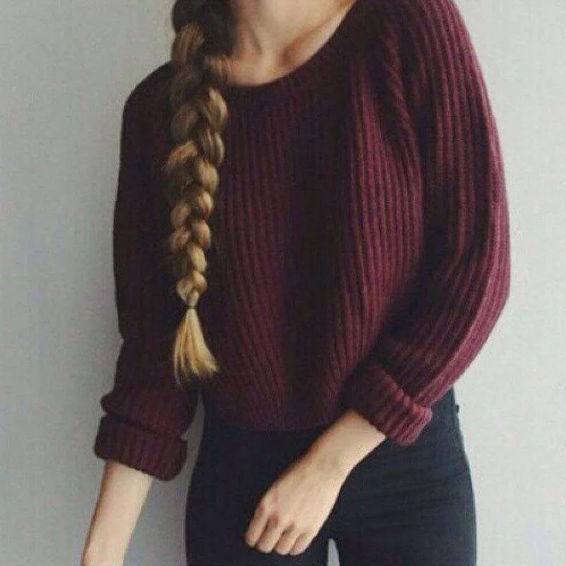 Cozy Crop Knitted Sweater