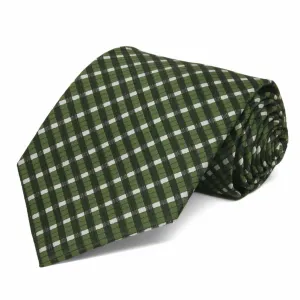 Dark Green George Plaid Necktie