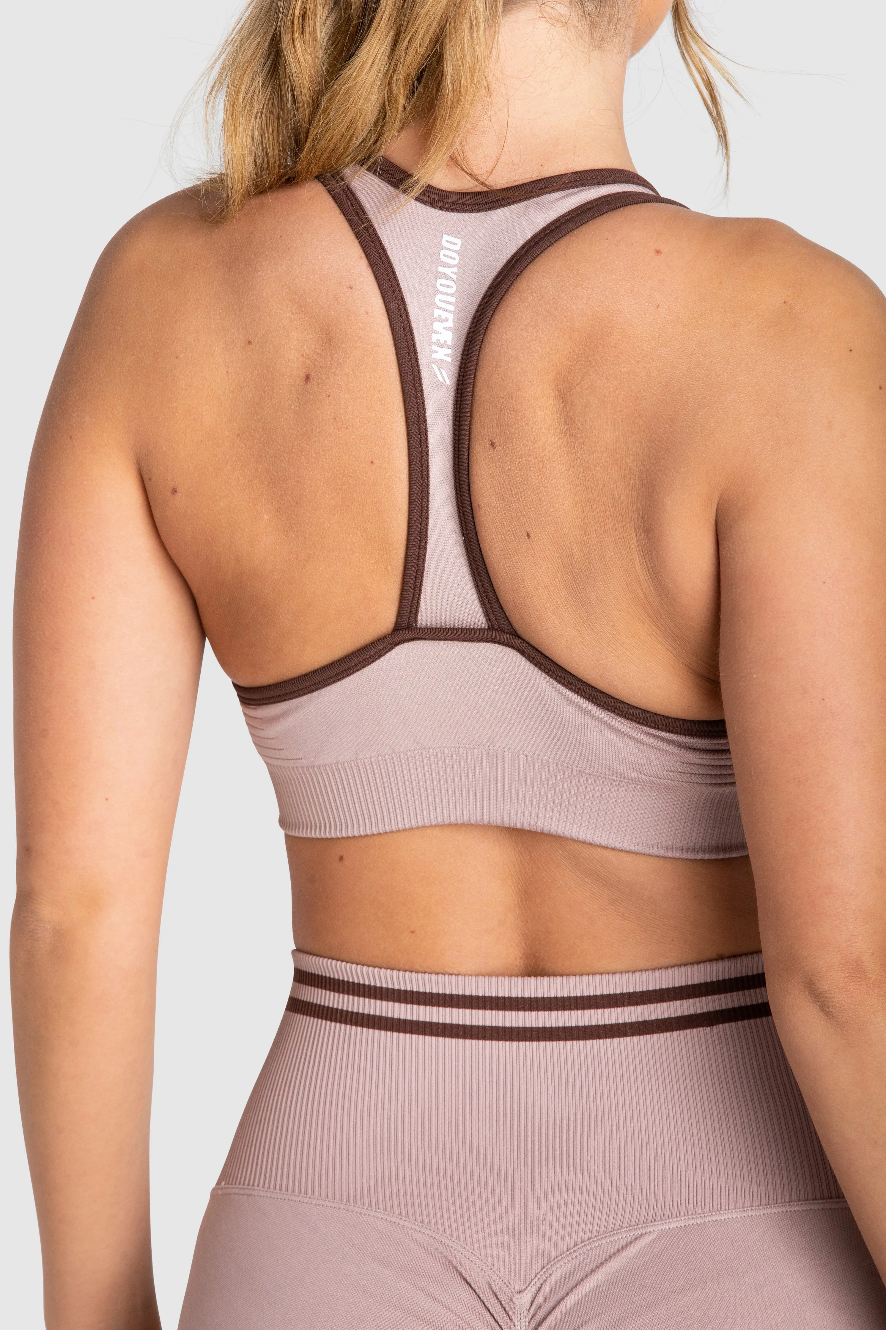 DYE Scrunch Seamless Crop - Mocha Brown