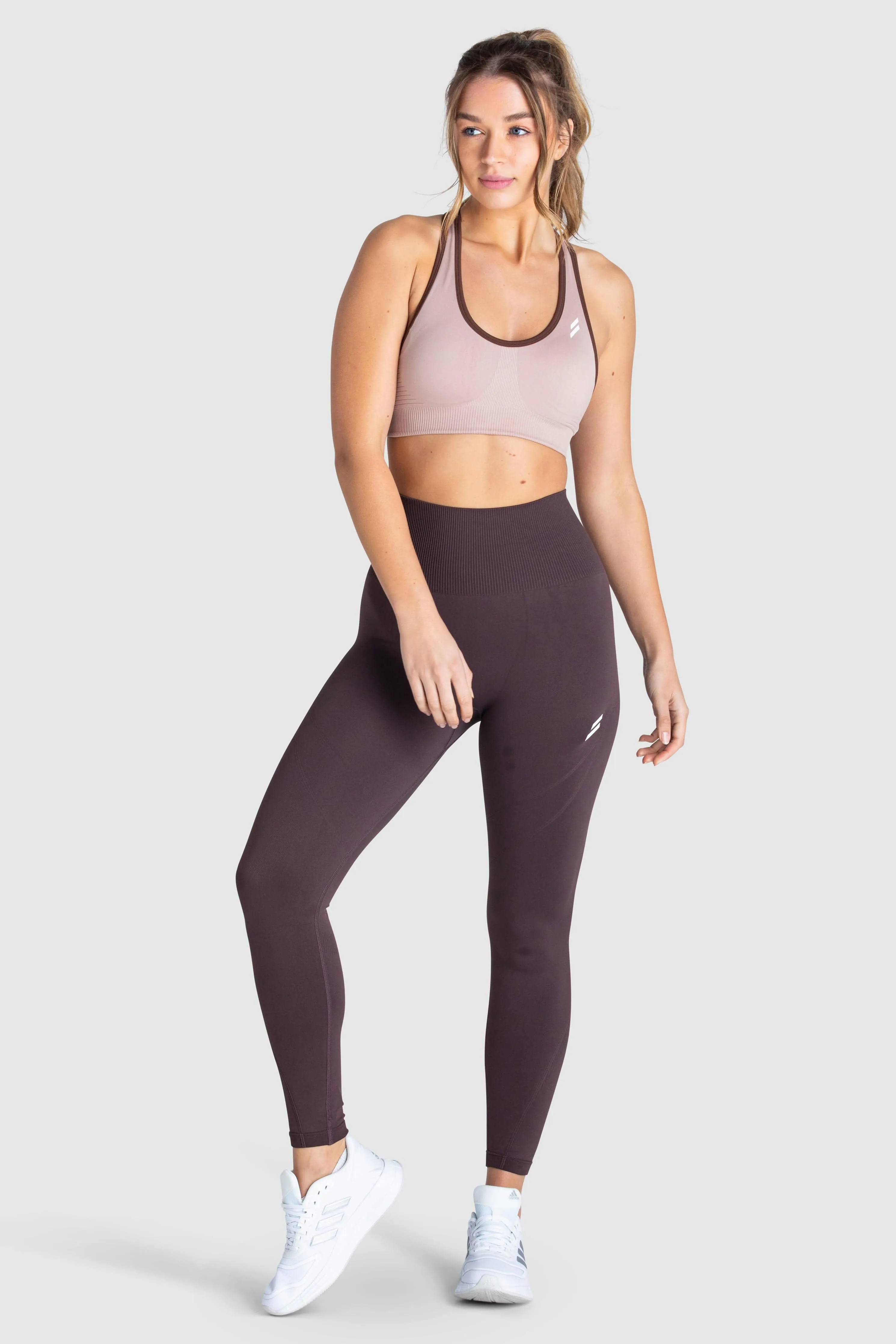 DYE Scrunch Seamless Crop - Mocha Brown