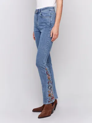 Embroidered Insert Jean