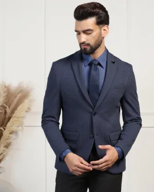 Formal Navy Textured Blazer - Artura