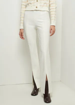 Lucia Front Slit Trousers - Soft White