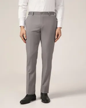 Luxe Slim Comfort B-95 Formal Grey Solid Trouser - Triumph