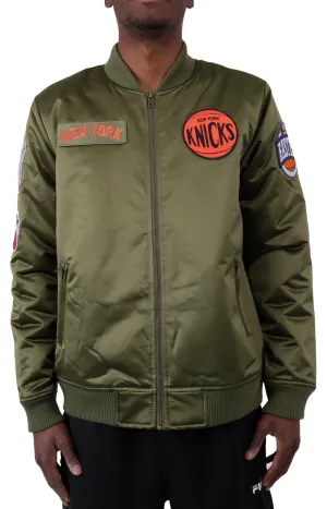 NBA Flight Satin Bomber Jacket - Knicks