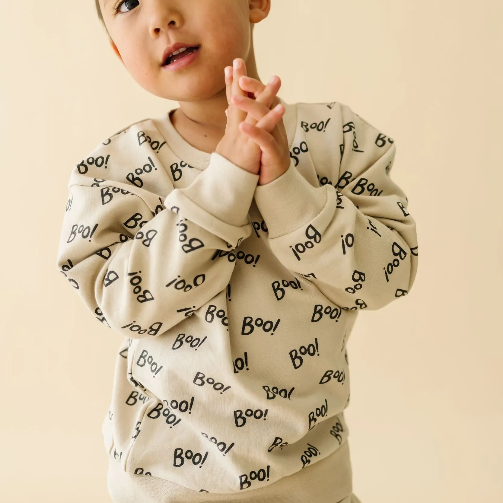 Organic Fleece Sweatshirt - Boo