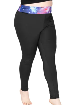 Plus Size Foldover Cotton Full Leggings