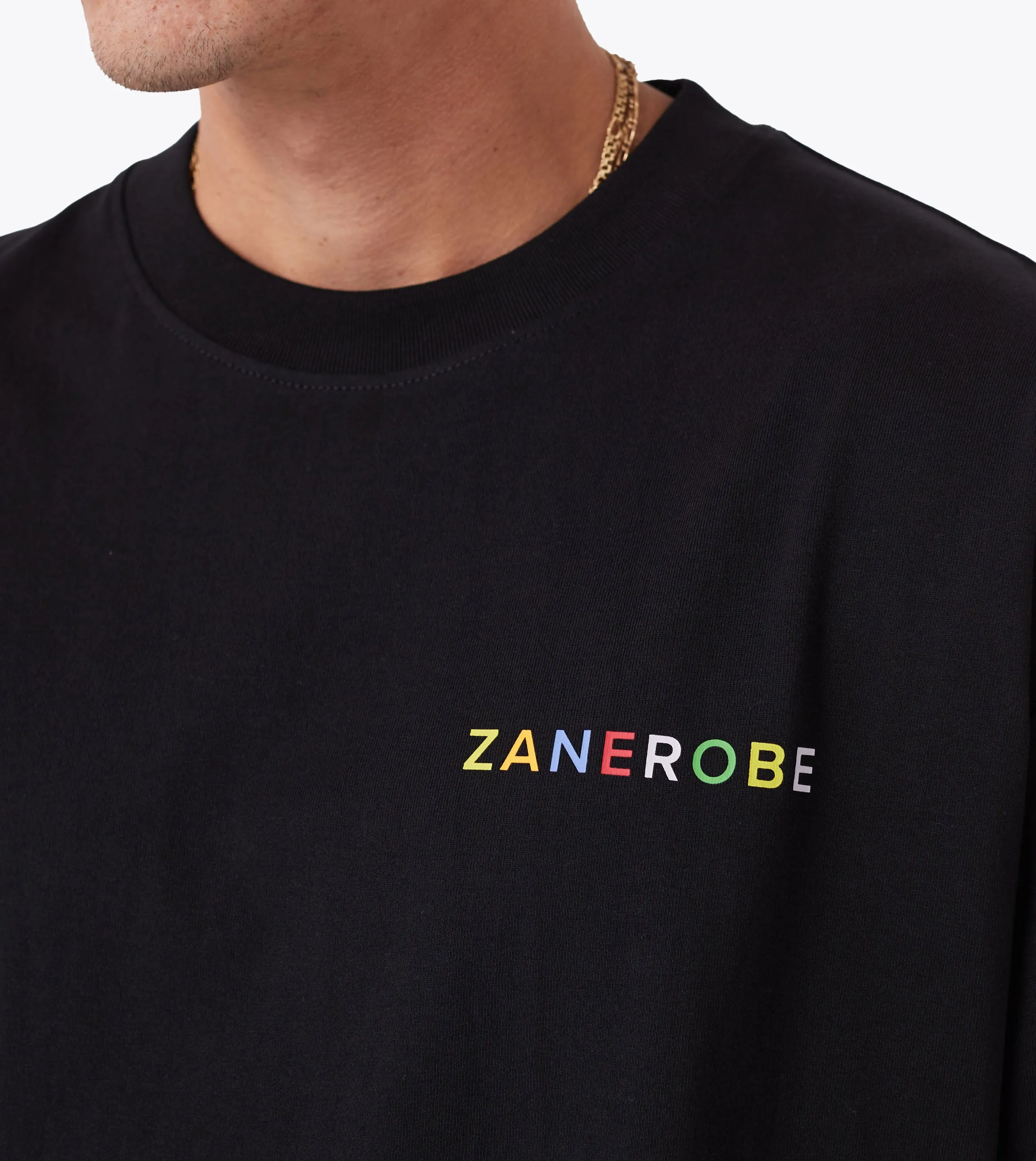 Rainbow Box Tee Black