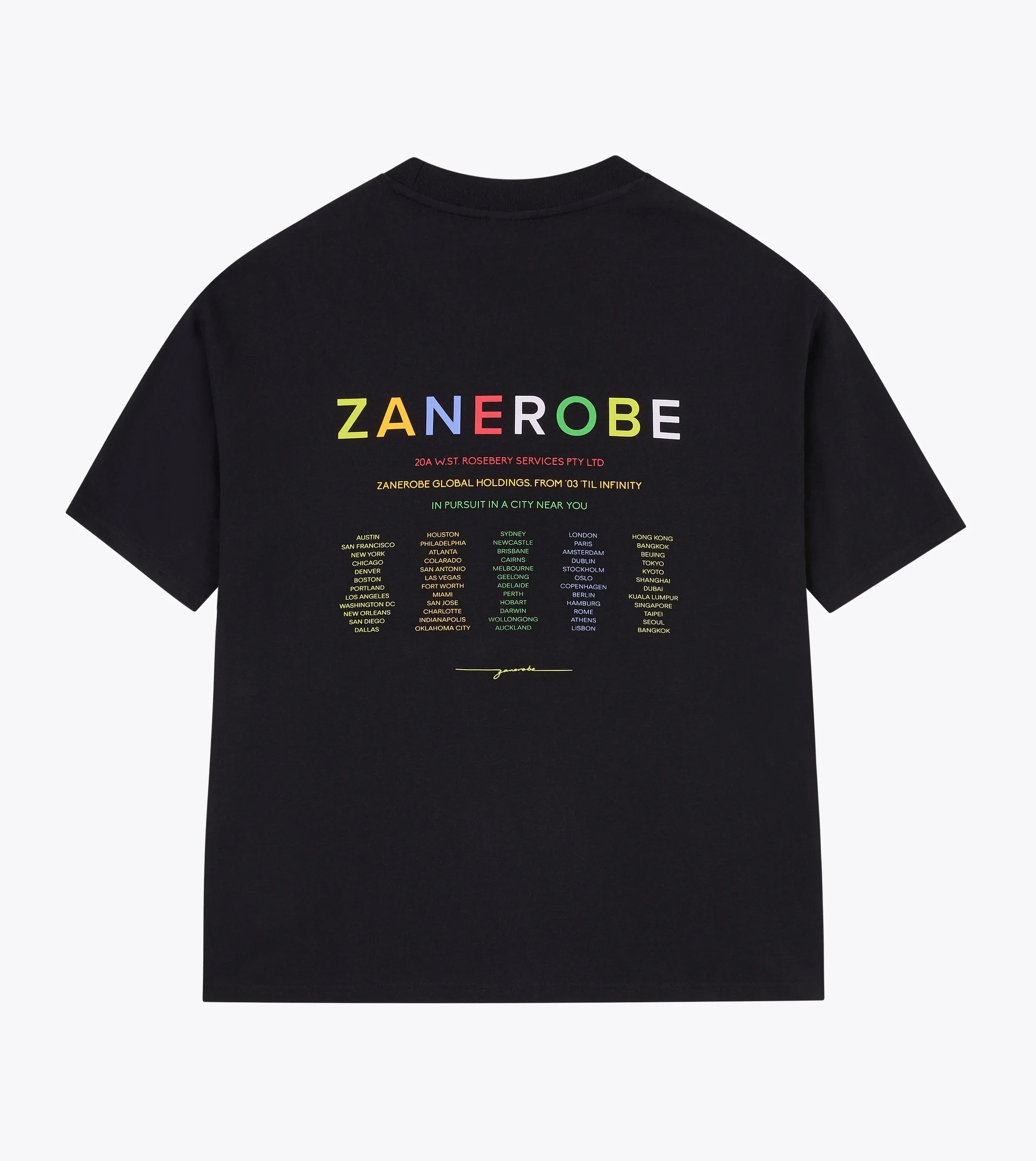 Rainbow Box Tee Black