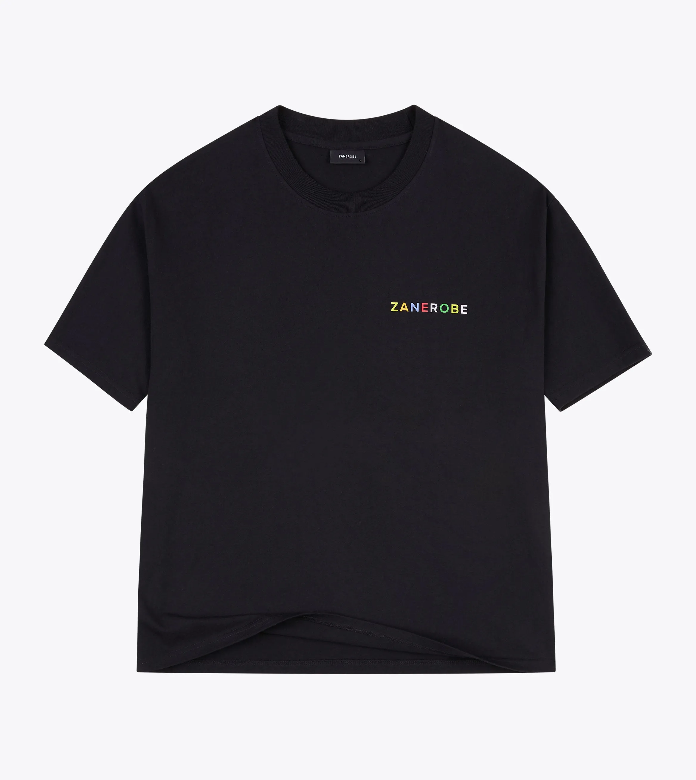 Rainbow Box Tee Black