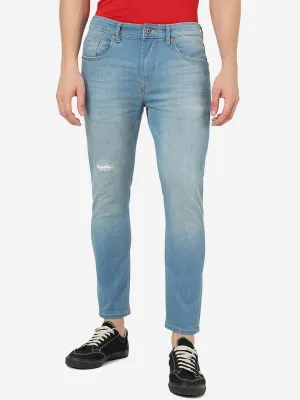 Sky Blue Solid Rider Fit Jeans | JadeBlue