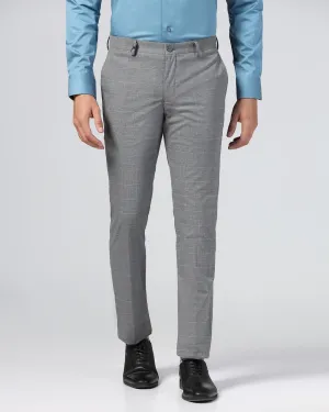 Slim Fit B-91 Formal Grey Check Trouser - Cobalt