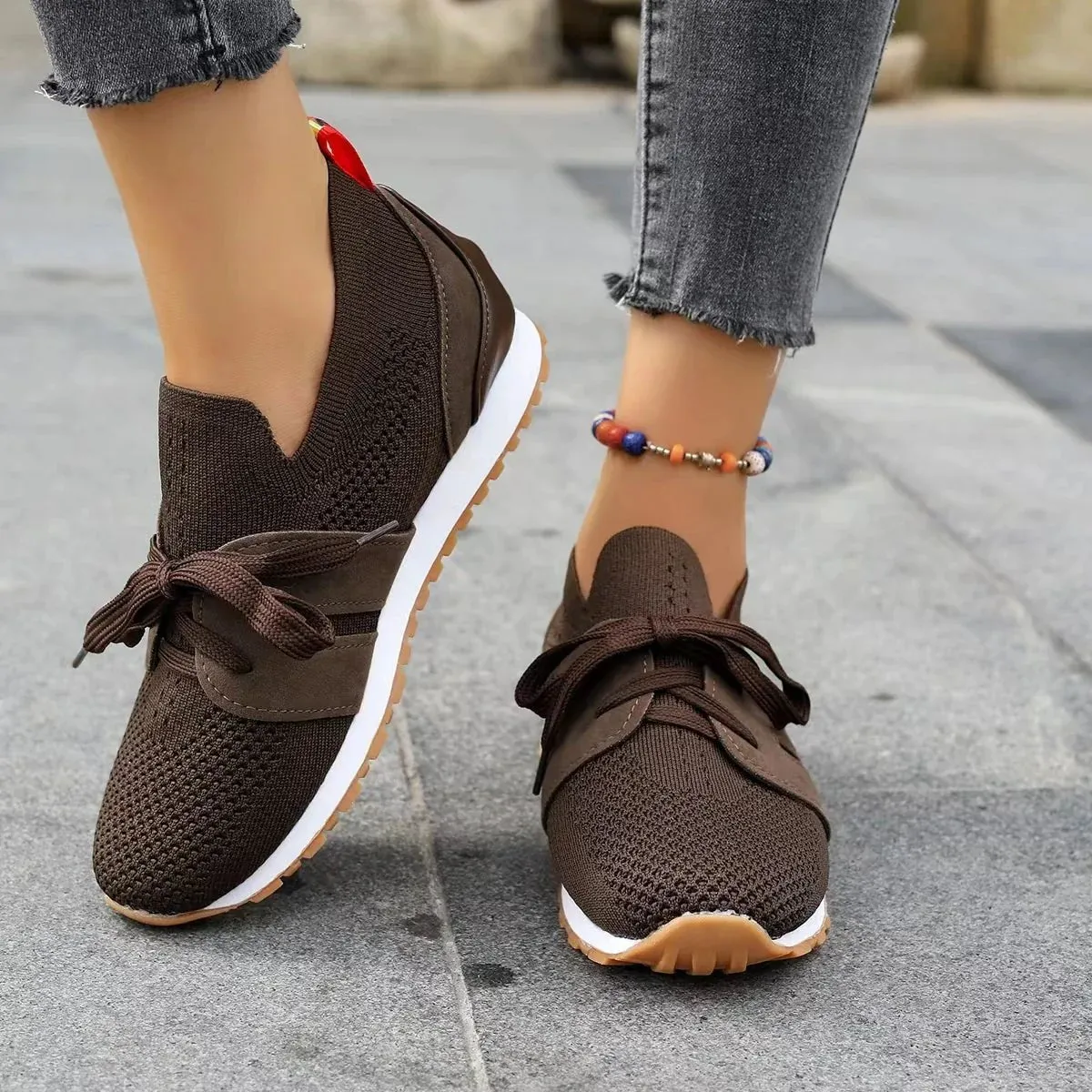 Stylish Mesh Sneakers with Bow