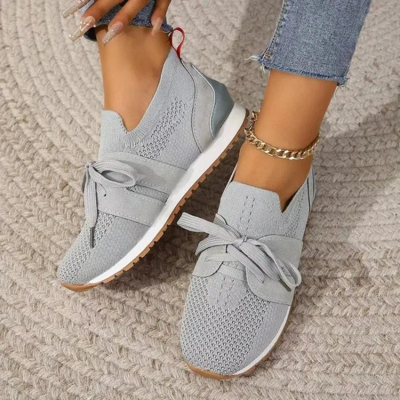 Stylish Mesh Sneakers with Bow