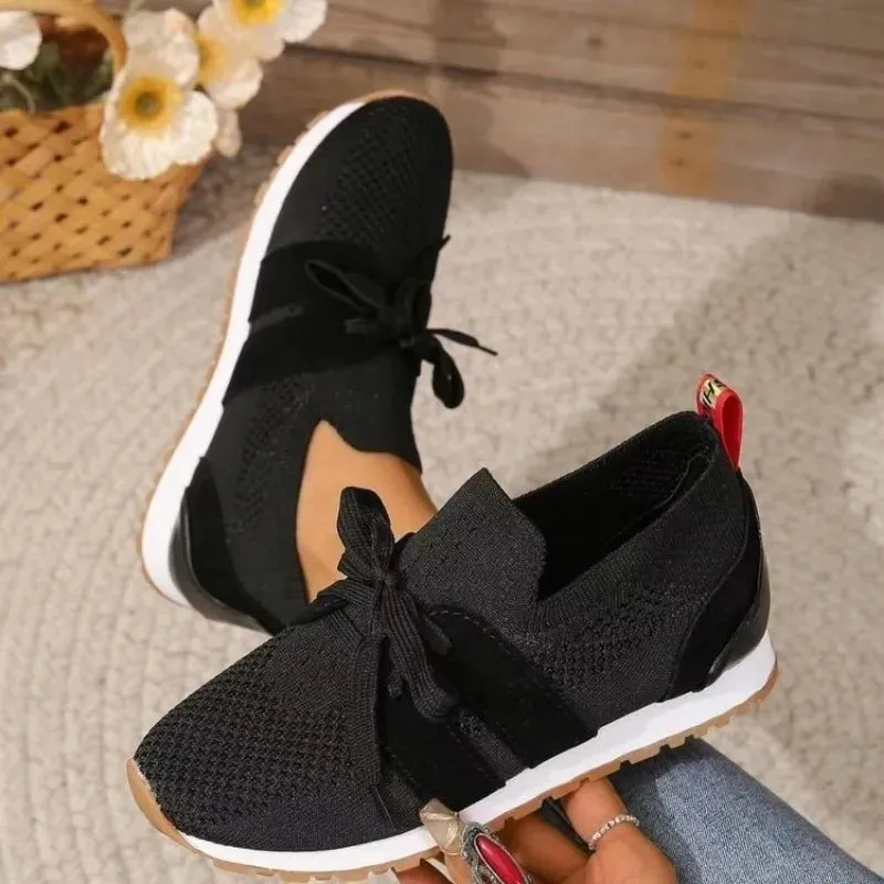 Stylish Mesh Sneakers with Bow