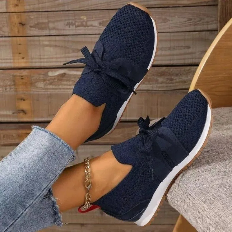 Stylish Mesh Sneakers with Bow