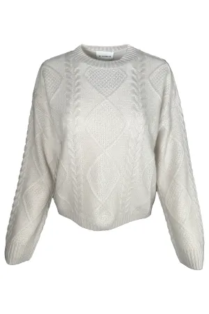 W. Cashmere KINSLEY Cable Knit Pullover | Fog